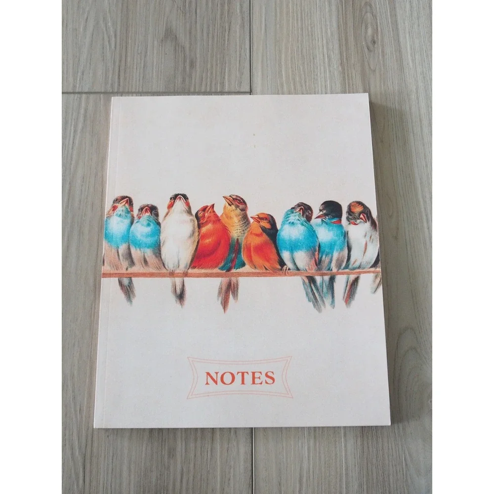 Bird Lovers Notes Notebook Vintage Songbirds Lined Journal Naturecore 8x10